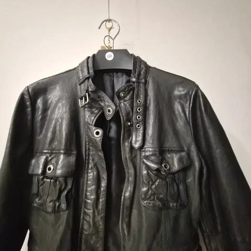 [BUNJANG] FRIENDS 100% Italian Lambskin Leather Jacket Black / 이태리 양가죽 100% FRIENDS 블랙 레더 자켓 (사이즈 66)
