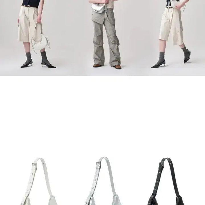 [BUNJANG] Square Line Mini Silver Shoulder Bag / 스퀘어라인 String Mini 실버