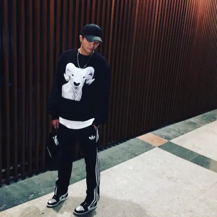 [BUNJANG] Juun.J Mountain Goat Print Sweatshirt / 준지 산양 맨투맨 정품 48
