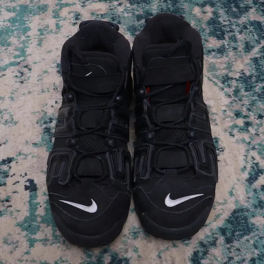 [BUNJANG] Supreme Nike Uptempo Black Sneakers / Supreme 슈프림 나이키 업템포 블랙 260