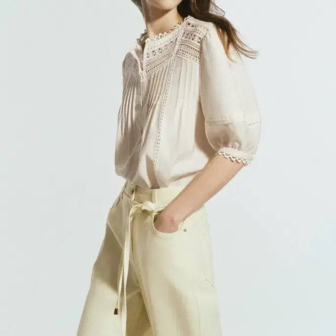 [BUNJANG] Mine Ivory Blouse Size 66 / 마인 26 완판 블라우스 새상품