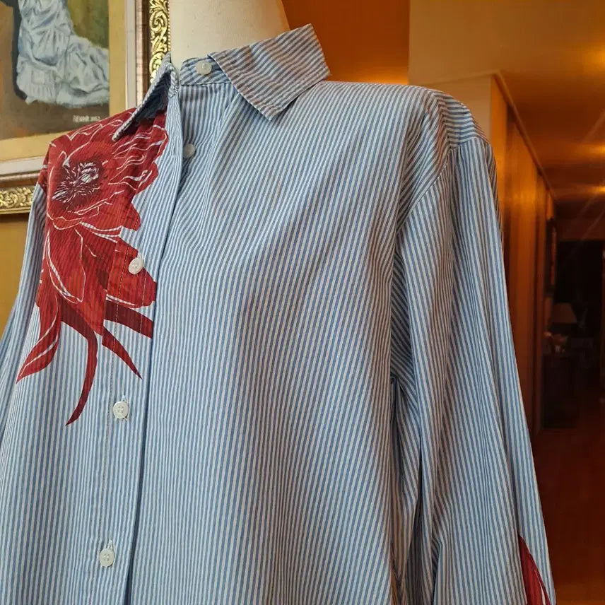 [BUNJANG] Tommy Hilfiger Loose Fit Striped Shirt / 타미힐피거 루즈핏셔츠 32사이즈