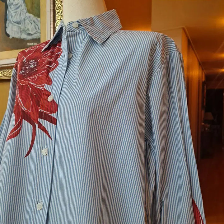 [BUNJANG] Tommy Hilfiger Loose Fit Striped Shirt / 타미힐피거 루즈핏셔츠 32사이즈