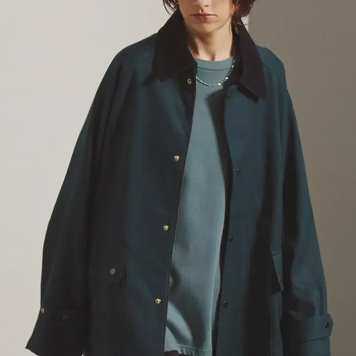 [BUNJANG] EMMA CLOTHES TR Oversized Short Hunting Jacket Charcoal / EMMA CLOTHES 엠마클로스 TR 오버사이즈 쇼트 헌팅자켓L~105