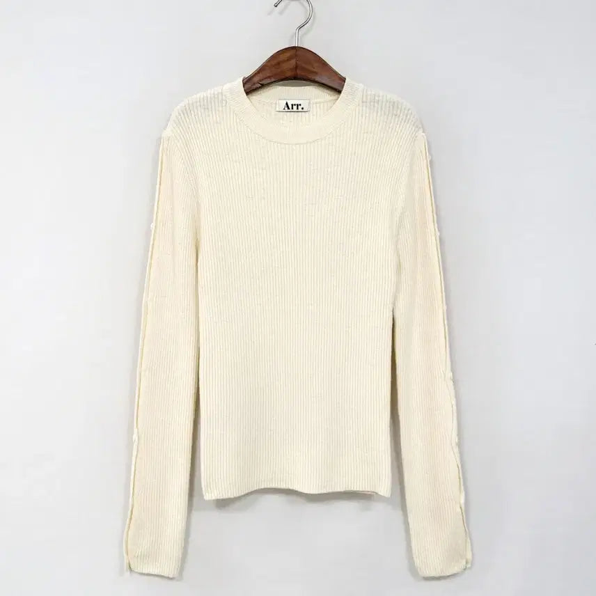 [BUNJANG] Arr. Ribbed Round Knit Sweater / +Arr. 아르 골지 라운드 니트 Y949