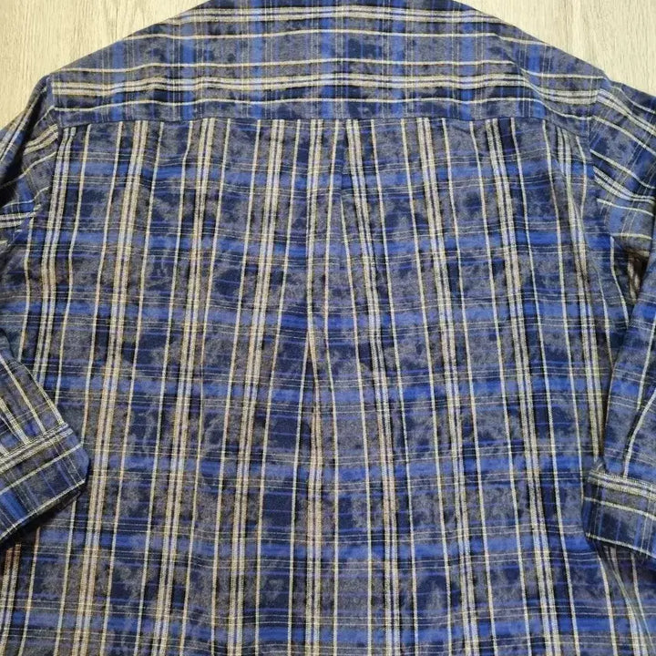[BUNJANG] MJD Dirty Flannel Check Shirt Blue [L] / MJD 더티 플란넬 체크 셔츠 블루 [L]