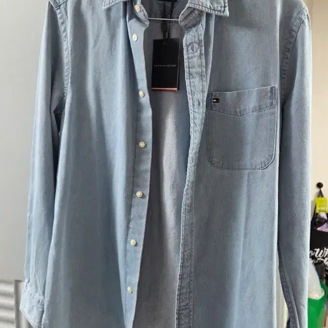 [BUNJANG] Tommy Hilfiger Denim Shirt S Light Blue / 타미힐피거 데님 셔츠 S 라이트 블루