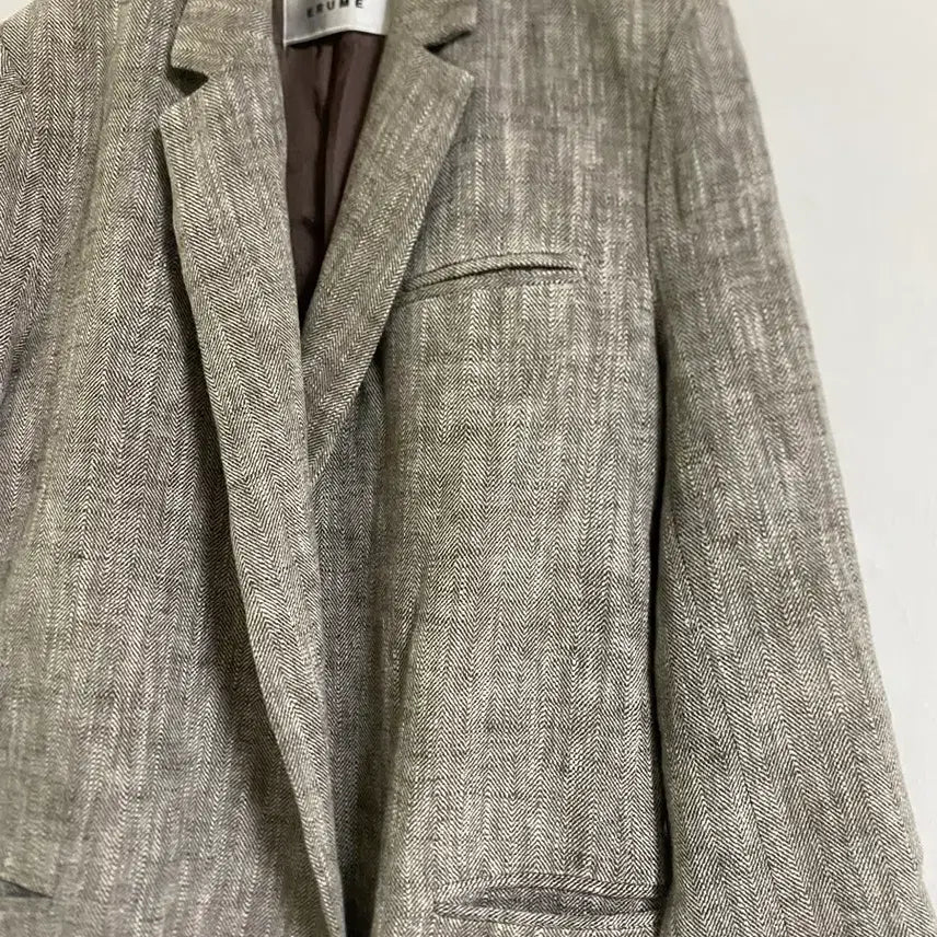 [BUNJANG] Linen Blend Open Jacket - Size 66 / 린넨 느낌의 오픈 자켓 66