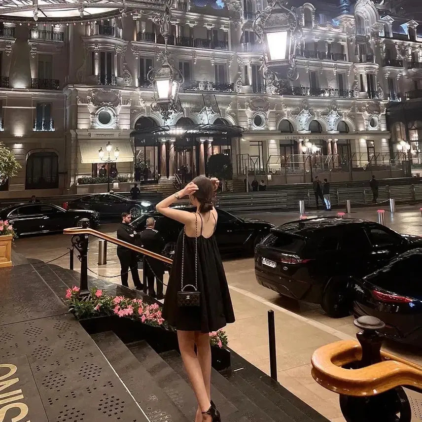 [BUNJANG] Thelaurent Monaco Mini Dress Black / 더로랑 모나코미니드레스 thelaurent monacominidress