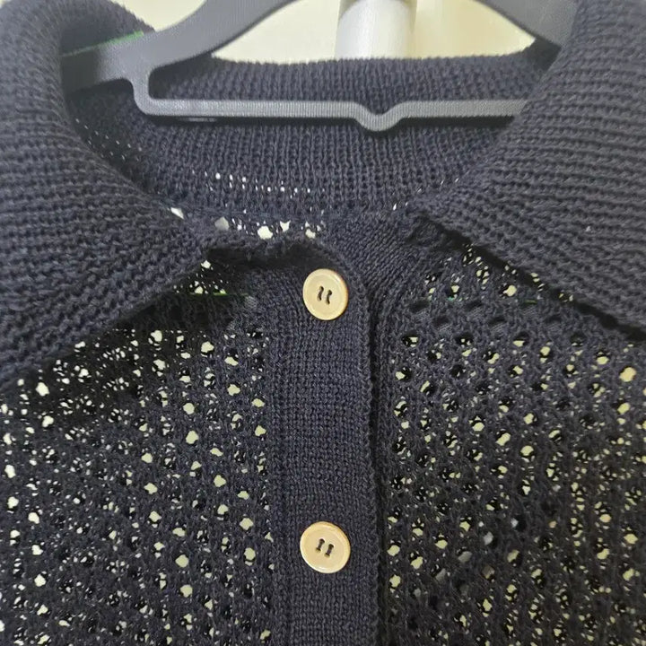 [BUNJANG] Black Knit Short Sleeve Polo T-Shirt / 블랙 니트 반팔 카라 티셔츠