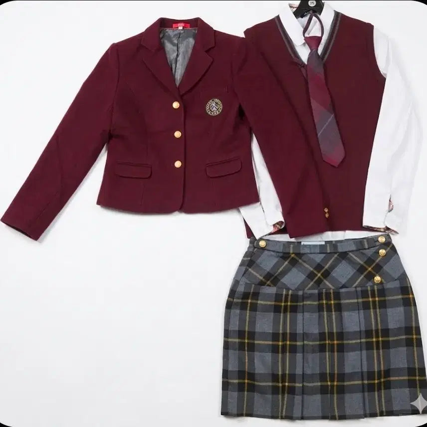 [BUNJANG] Elite School Uniform Set / 예쁜 여자교복 춘추동계용 교복짧치 세트d33