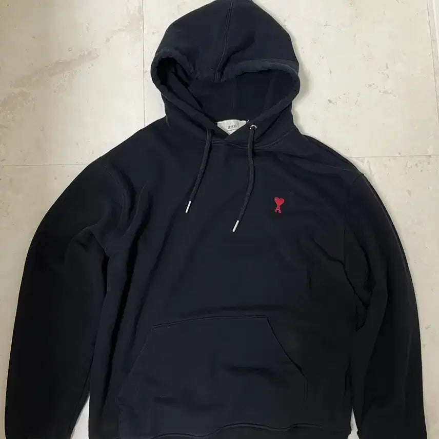 [BUNJANG] AMI Black Hoodie L / 아미 검정 후드티