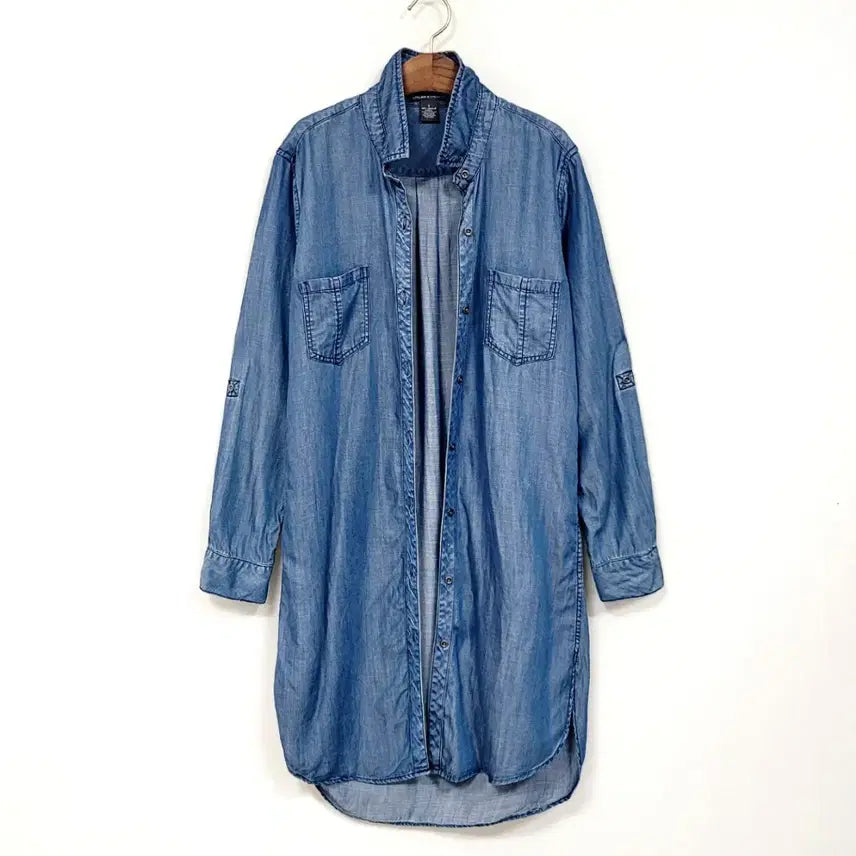 [BUNJANG] CHELSEA&amp;THEODORE Denim Shirt Dress Y954 / CHELSEA&amp;THEODORE 첼시앤테오도르 데님 셔츠 원피스 Y954