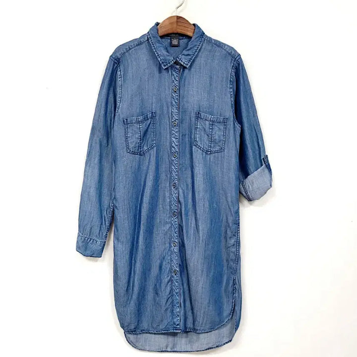 [BUNJANG] CHELSEA&amp;THEODORE Denim Shirt Dress Y954 / CHELSEA&amp;THEODORE 첼시앤테오도르 데님 셔츠 원피스 Y954