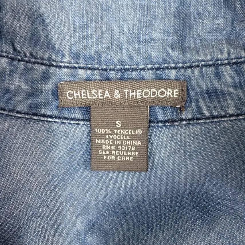 [BUNJANG] CHELSEA&amp;THEODORE Denim Shirt Dress Y954 / CHELSEA&amp;THEODORE 첼시앤테오도르 데님 셔츠 원피스 Y954
