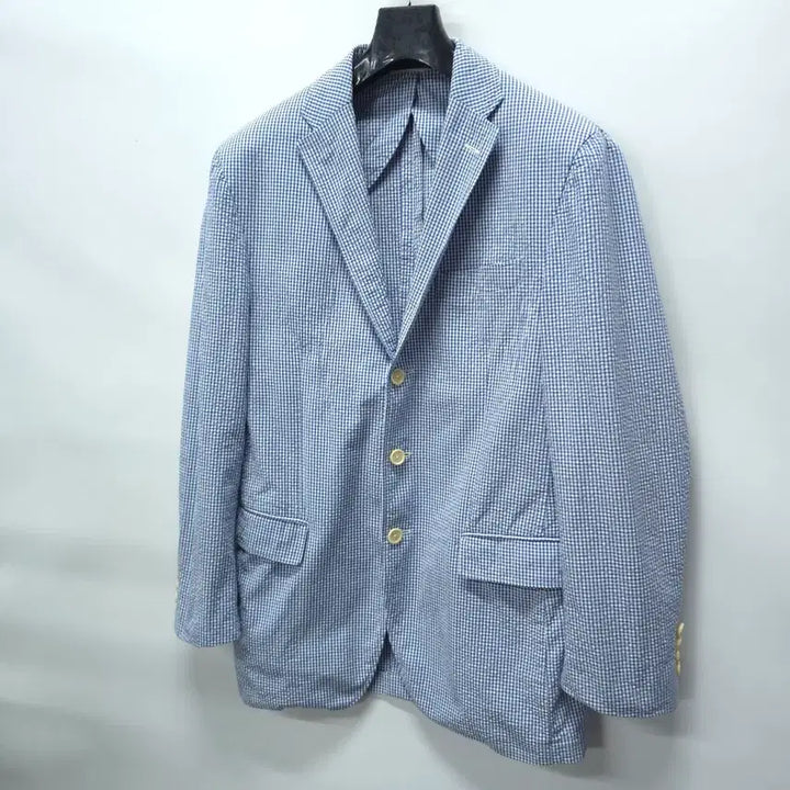[BUNJANG] Polo Ralph Lauren Made in Italy Checked Seersucker Blazer / 폴로 랄프로렌 메이드인 이태리 체크 시어서커 자켓 (95)