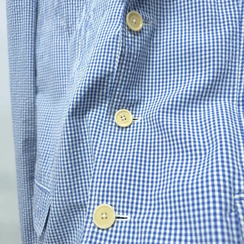 [BUNJANG] Polo Ralph Lauren Made in Italy Checked Seersucker Blazer / 폴로 랄프로렌 메이드인 이태리 체크 시어서커 자켓 (95)