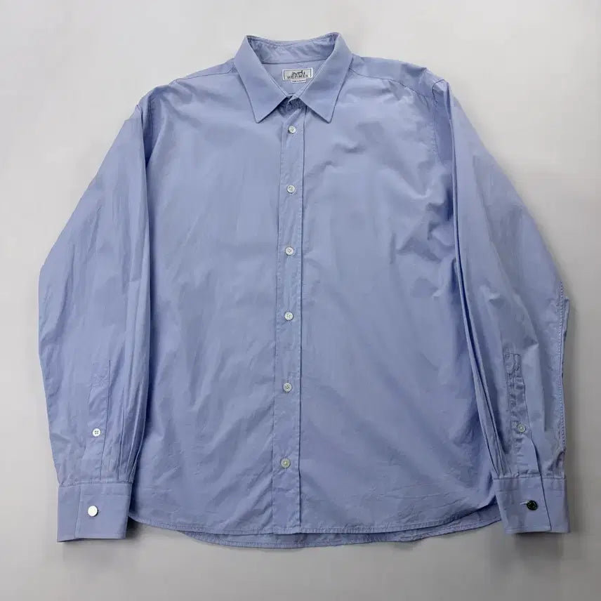 [BUNJANG] Hermes Blue Shirt / 에르메스 블루 은장 셔츠