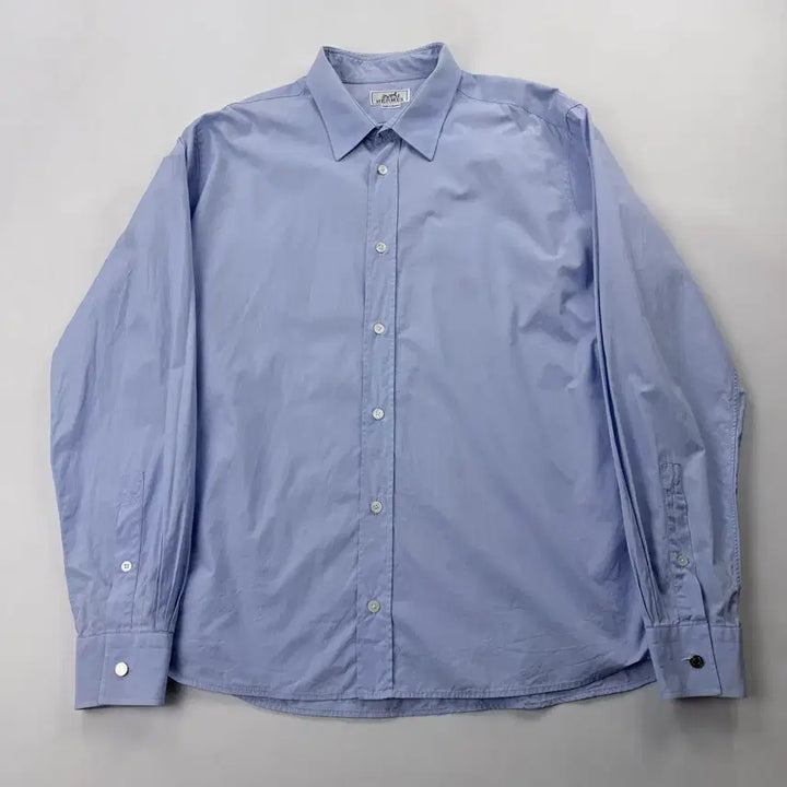 [BUNJANG] Hermes Blue Shirt / 에르메스 블루 은장 셔츠