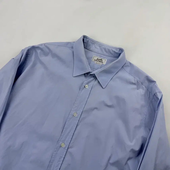 [BUNJANG] Hermes Blue Shirt / 에르메스 블루 은장 셔츠