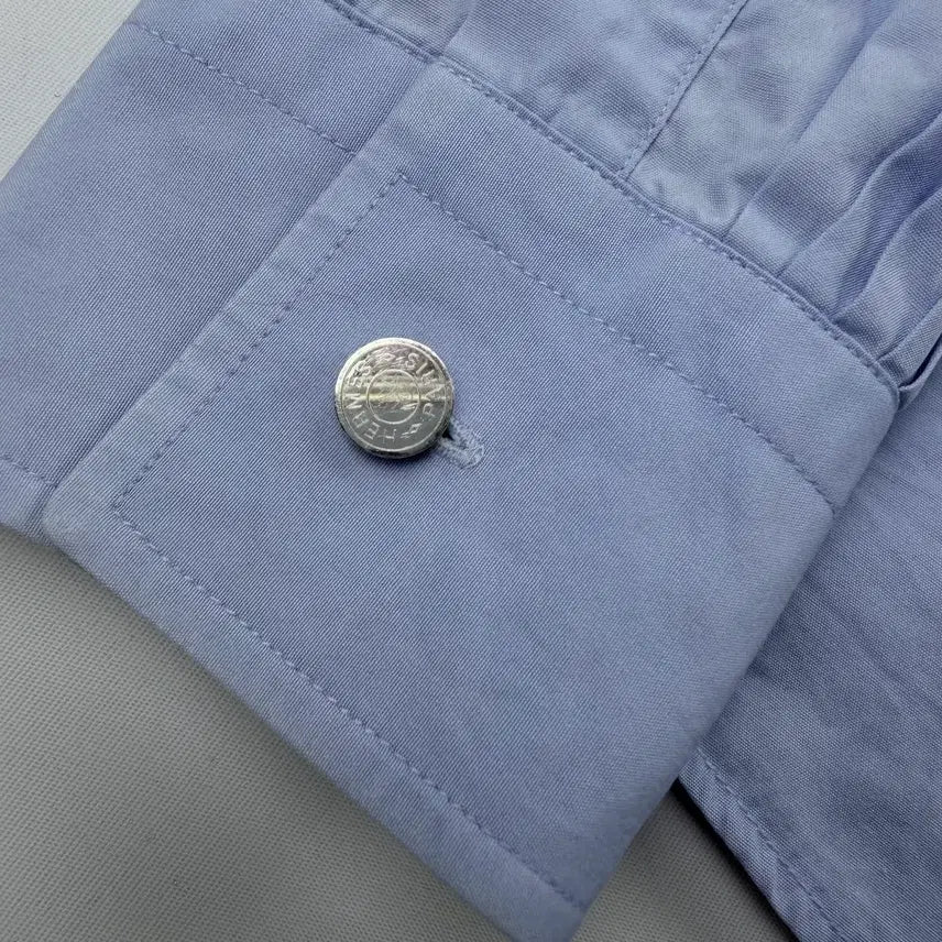 [BUNJANG] Hermes Blue Shirt / 에르메스 블루 은장 셔츠