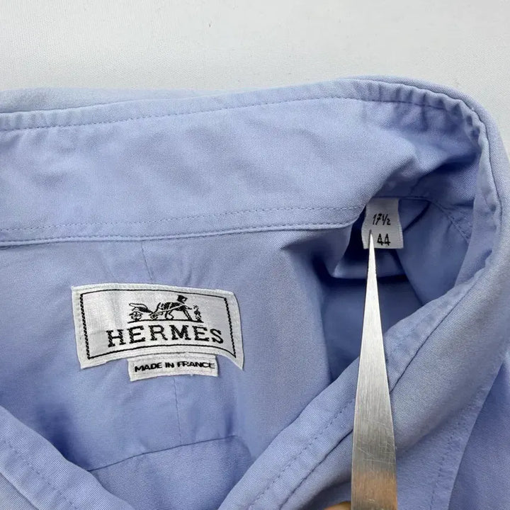 [BUNJANG] Hermes Blue Shirt / 에르메스 블루 은장 셔츠