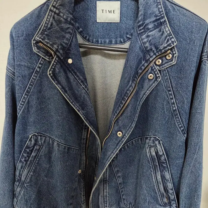 [BUNJANG] Time Homme Denim Blouson Jacket 95 / 타임옴므 링클 데님 블루종 점퍼 95