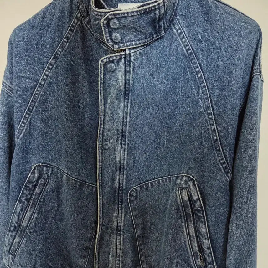 [BUNJANG] Time Homme Denim Blouson Jacket 95 / 타임옴므 링클 데님 블루종 점퍼 95
