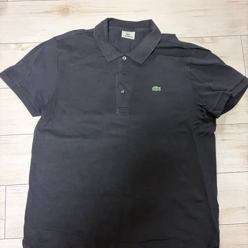 [BUNJANG] Lacoste Black Short Sleeve Polo T-Shirt / 라코스테 블랙 반팔 폴로티셔츠
