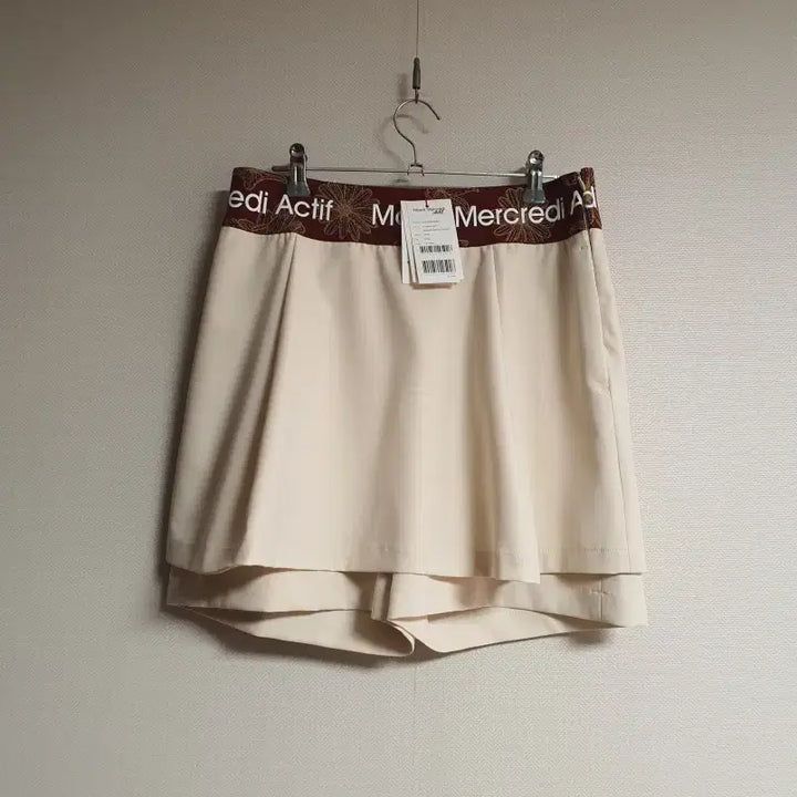 [BUNJANG] Mardi Mercredi Golf Culottes Skirt Size L Cream / 마르디 메크르디 골프 큐롯 스커트 L 사이즈 새상품 정품