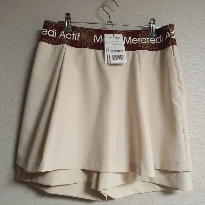 [BUNJANG] Mardi Mercredi Golf Culottes Skirt Size L Cream / 마르디 메크르디 골프 큐롯 스커트 L 사이즈 새상품 정품