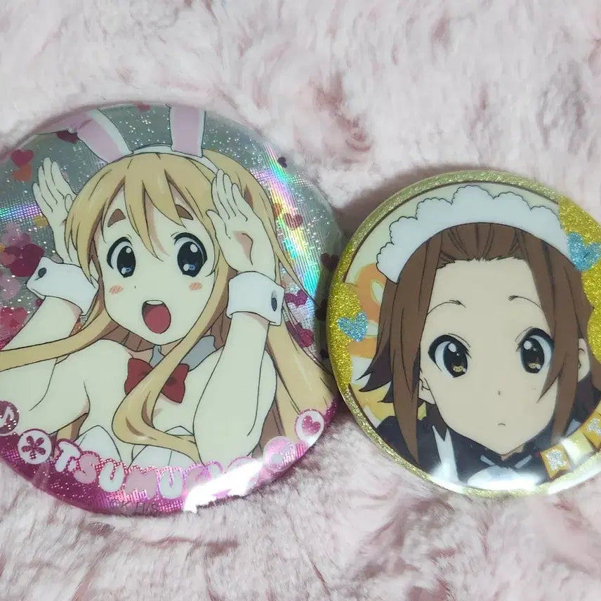 [BUNJANG] K-ON! Tsumugi Ritsu Maid Bunny Girl Can Badge / 케이온 캔뱃지 츠무기 리츠 메이드 바니걸 캔뱃지 판매