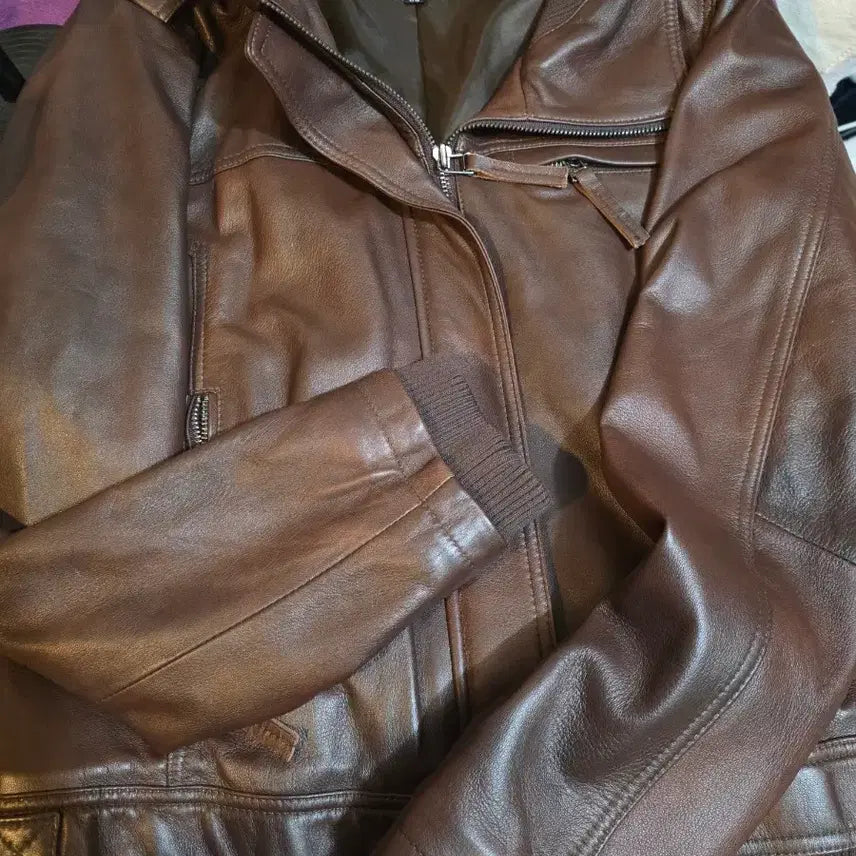 [BUNJANG] ARTICO Brown Lambskin Leather Jacket / 새상품 ARTICO  브라운 양가죽 자켓
