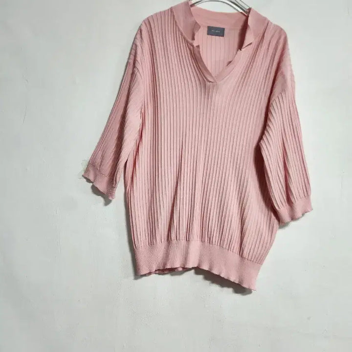 [BUNJANG] Je-pyeong Baimin Ribbed Knit T-Shirt (Size 66-77) / 제평 바이민 골지니트 티셔츠 66반~77반 썸머
