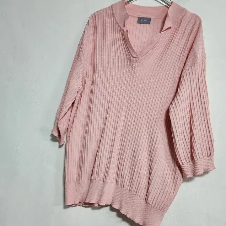 [BUNJANG] Je-pyeong Baimin Ribbed Knit T-Shirt (Size 66-77) / 제평 바이민 골지니트 티셔츠 66반~77반 썸머