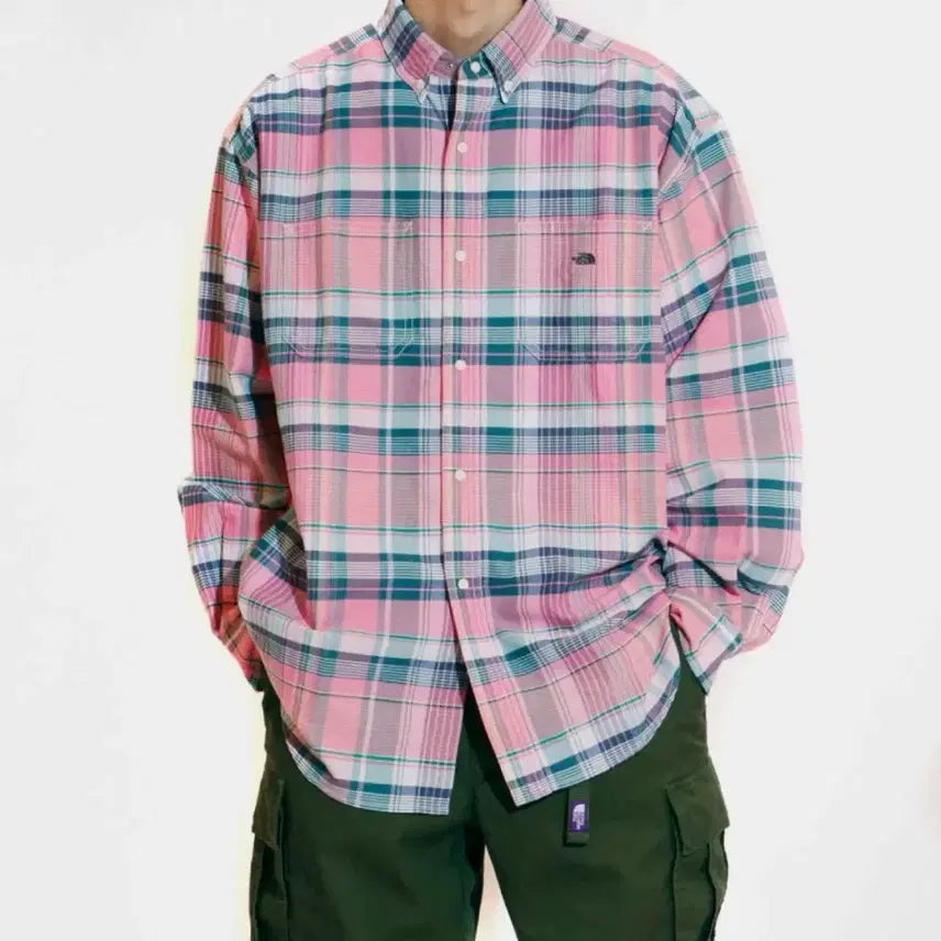[BUNJANG] The North Face Purple Label Madras Work Shirt / 노스페이스 퍼플라벨 마드라스 워크셔츠