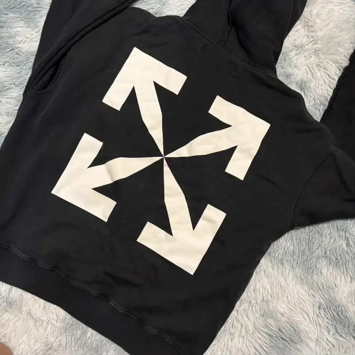 [BUNJANG] Off-White Printing Hoodie Black M / [M size]오프화이트 후드티 블랙