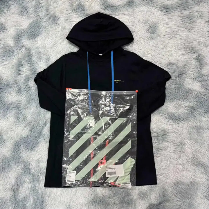 [BUNJANG] Off-White Acrylic Hoodie / 오프화이트 아크릴 후드티