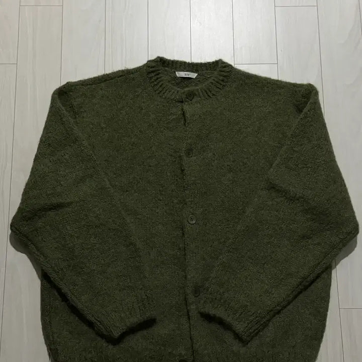 [BUNJANG] STU Mohair Cardigan Green L / STU 모헤어 가디건 그린 L