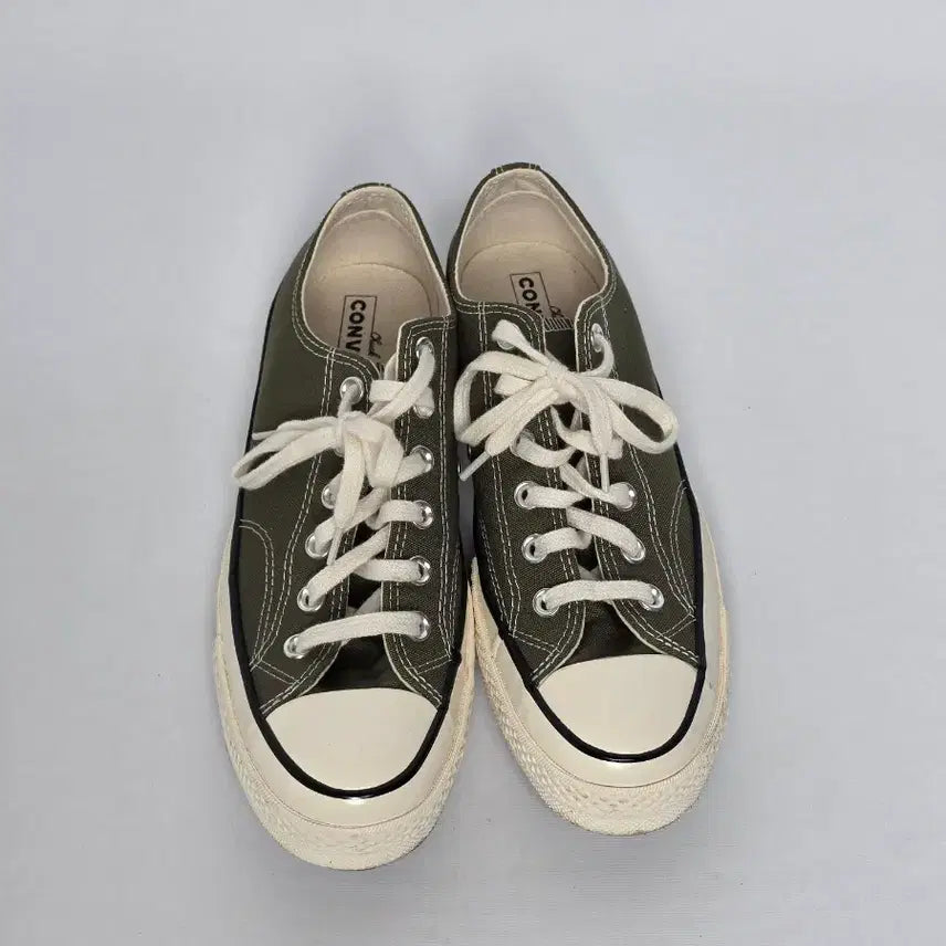 [BUNJANG] Converse Chuck Taylor 70s Olive Green Low Sneakers / 컨버스 척테일러 70s 올리브 그린 로우 스니커즈 250.ㄱ