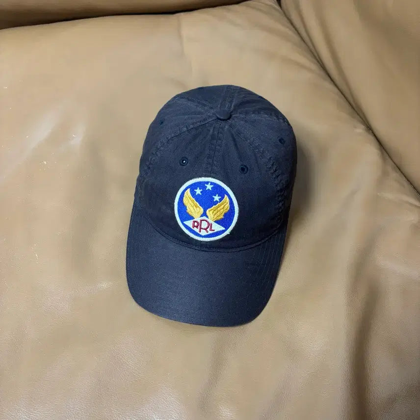 [BUNJANG] RRL Ralph Lauren Wing Logo 6 Panel Ball Cap Washed Black / RRL 더블알엘 랄프로렌 폴로 윙로고 6패널 볼캡 모자 워시드 블랙