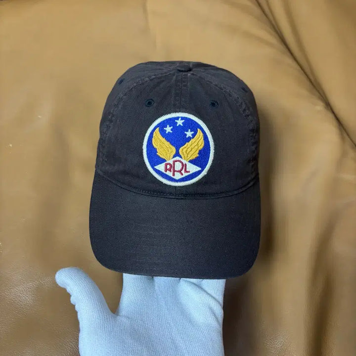 [BUNJANG] RRL Ralph Lauren Wing Logo 6 Panel Ball Cap Washed Black / RRL 더블알엘 랄프로렌 폴로 윙로고 6패널 볼캡 모자 워시드 블랙