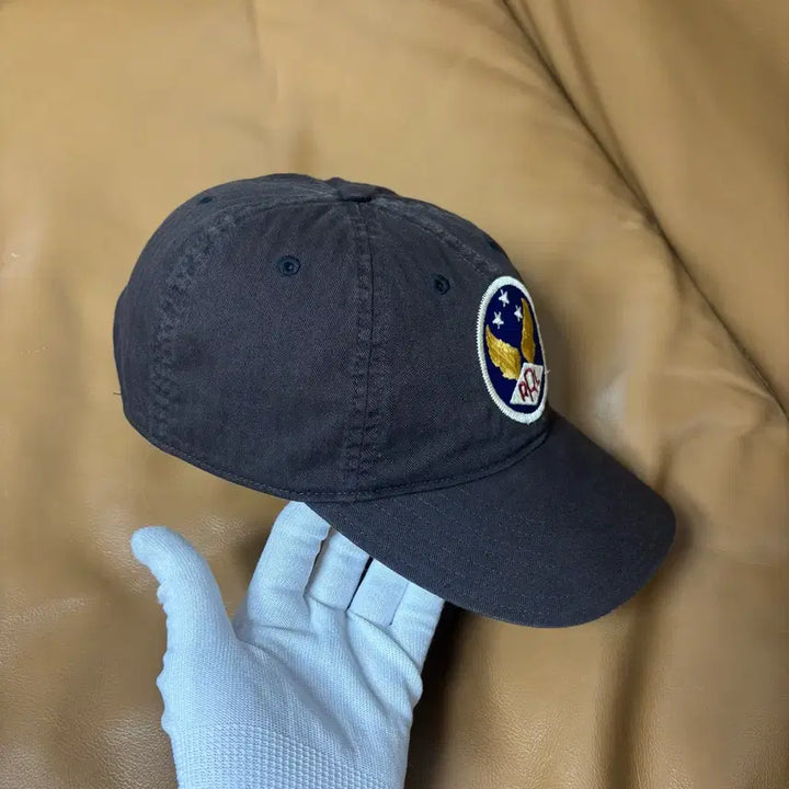 [BUNJANG] RRL Ralph Lauren Wing Logo 6 Panel Ball Cap Washed Black / RRL 더블알엘 랄프로렌 폴로 윙로고 6패널 볼캡 모자 워시드 블랙