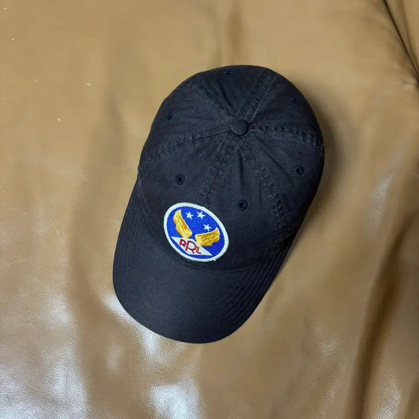 [BUNJANG] RRL Ralph Lauren Wing Logo 6 Panel Ball Cap Washed Black / RRL 더블알엘 랄프로렌 폴로 윙로고 6패널 볼캡 모자 워시드 블랙