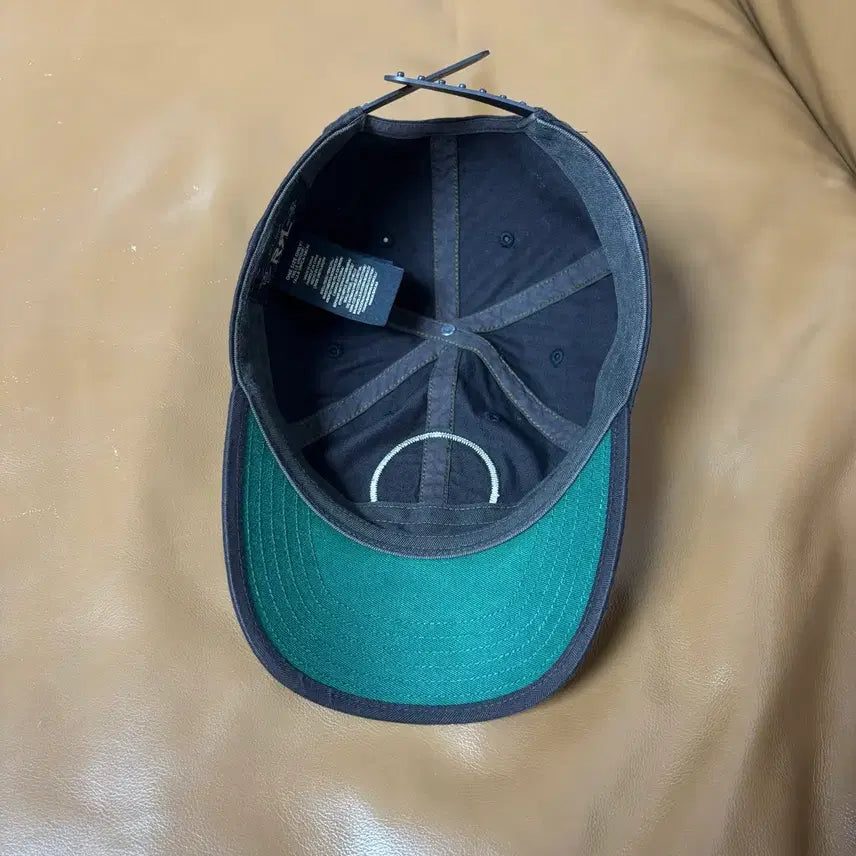 [BUNJANG] RRL Ralph Lauren Wing Logo 6 Panel Ball Cap Washed Black / RRL 더블알엘 랄프로렌 폴로 윙로고 6패널 볼캡 모자 워시드 블랙