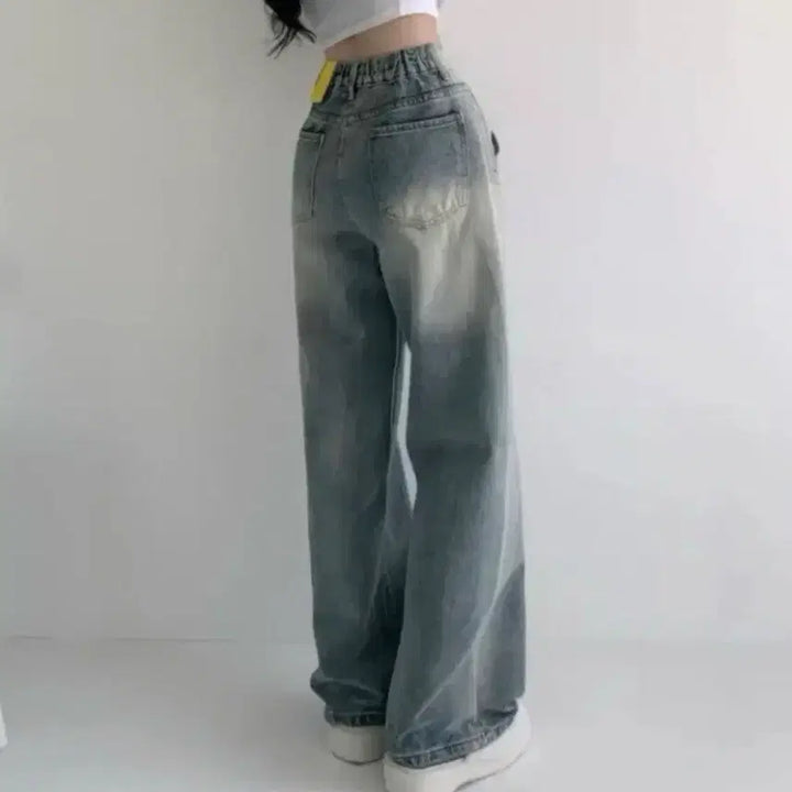 [BUNJANG] Ablley Straight Light Wash Jeans / 에이블리 스트레이트 연청바지