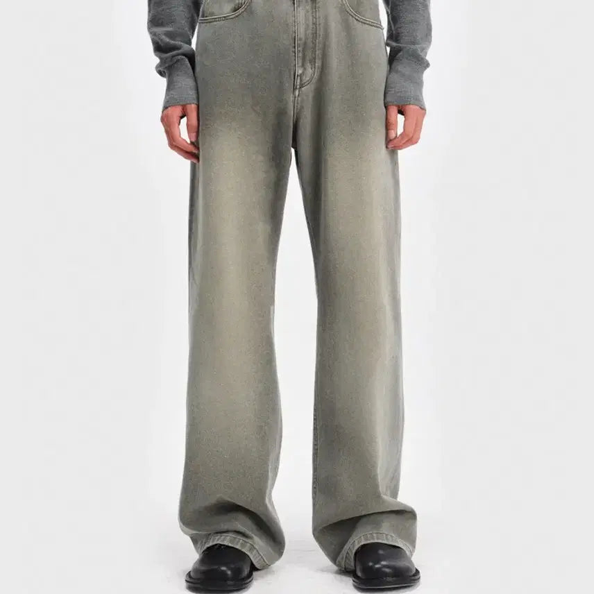 [BUNJANG] Vellie True Wide Denim Pants - Vintage Khaki / (새상품)벨리에 트루 와이드 데님 팬츠 빈티지 카키 30/32