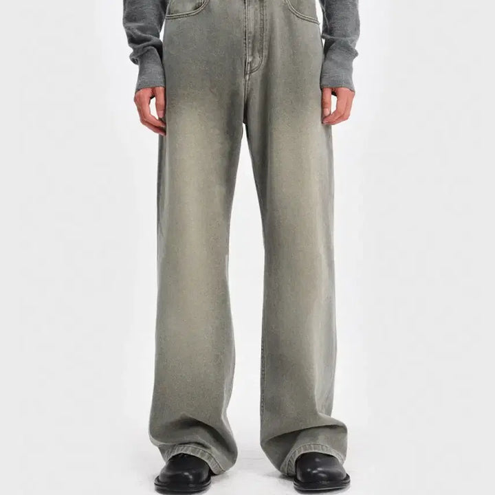 [BUNJANG] Vellie True Wide Denim Pants - Vintage Khaki / (새상품)벨리에 트루 와이드 데님 팬츠 빈티지 카키 30/32