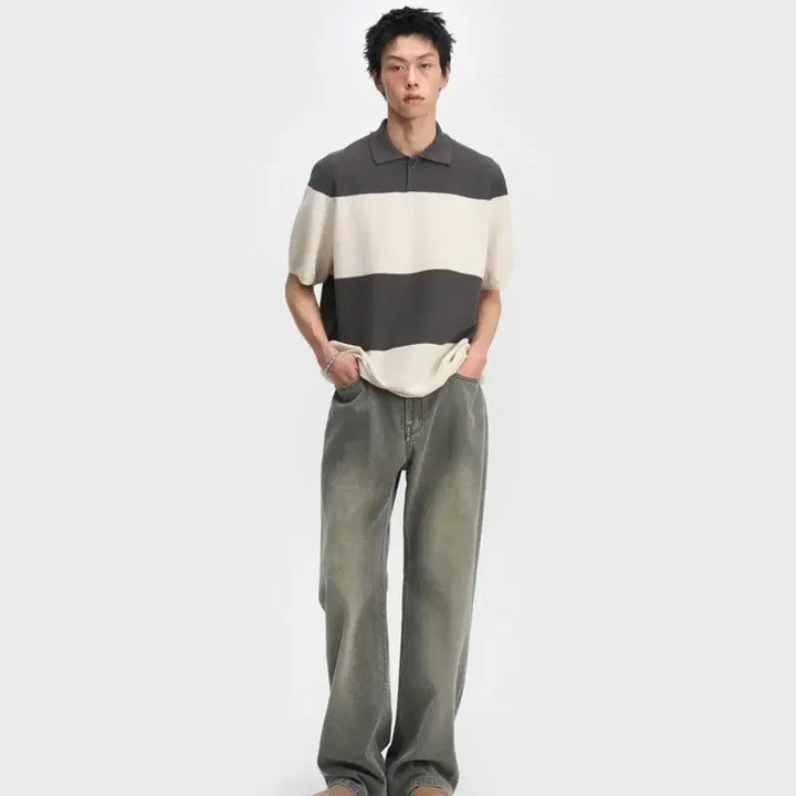 [BUNJANG] Vellie True Wide Denim Pants - Vintage Khaki / (새상품)벨리에 트루 와이드 데님 팬츠 빈티지 카키 30/32