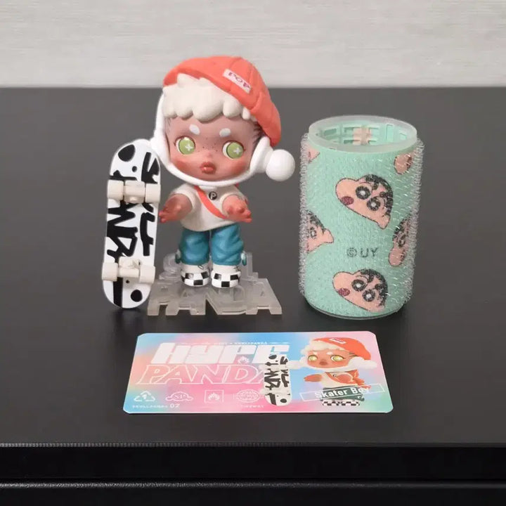 [BUNJANG] Pop Mart Skullpanda Hype Panda Series Skater Boy Figure / [팝마트] 8.6cm 스컬판다 피규어 2탄 하이프 판다 스케이터 보이